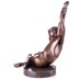 Női akt - erotikus bronz szobor márványtalpon képe